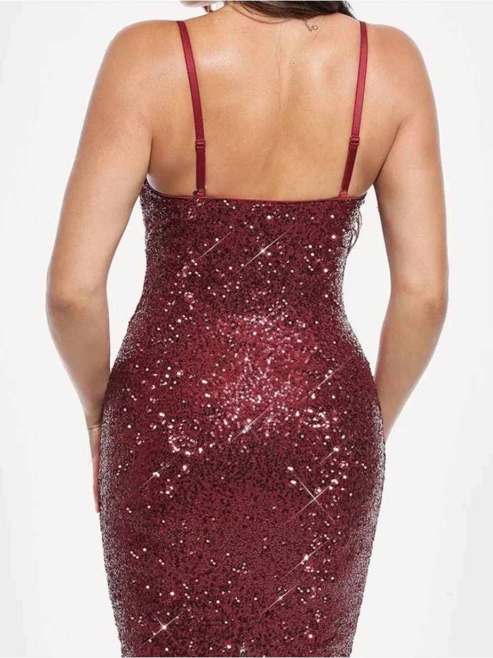 Sequin Cowl-Neck Mini Dress - Picture 5 of 7